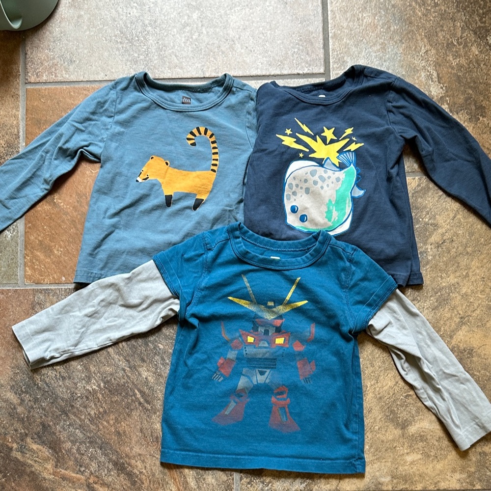 3 Tea Collection Toddler Boy Shirts - size 2 / 2T